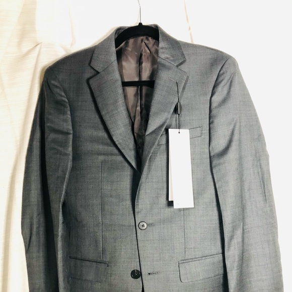 New Calvin Klein Grey Sharkskin Sport Coat - 36 R - Picture 1 of 4